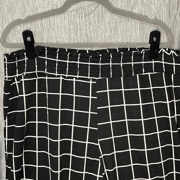 Inner Circle, wide leg pants, Black with white, 1X - Picture 4 of 4